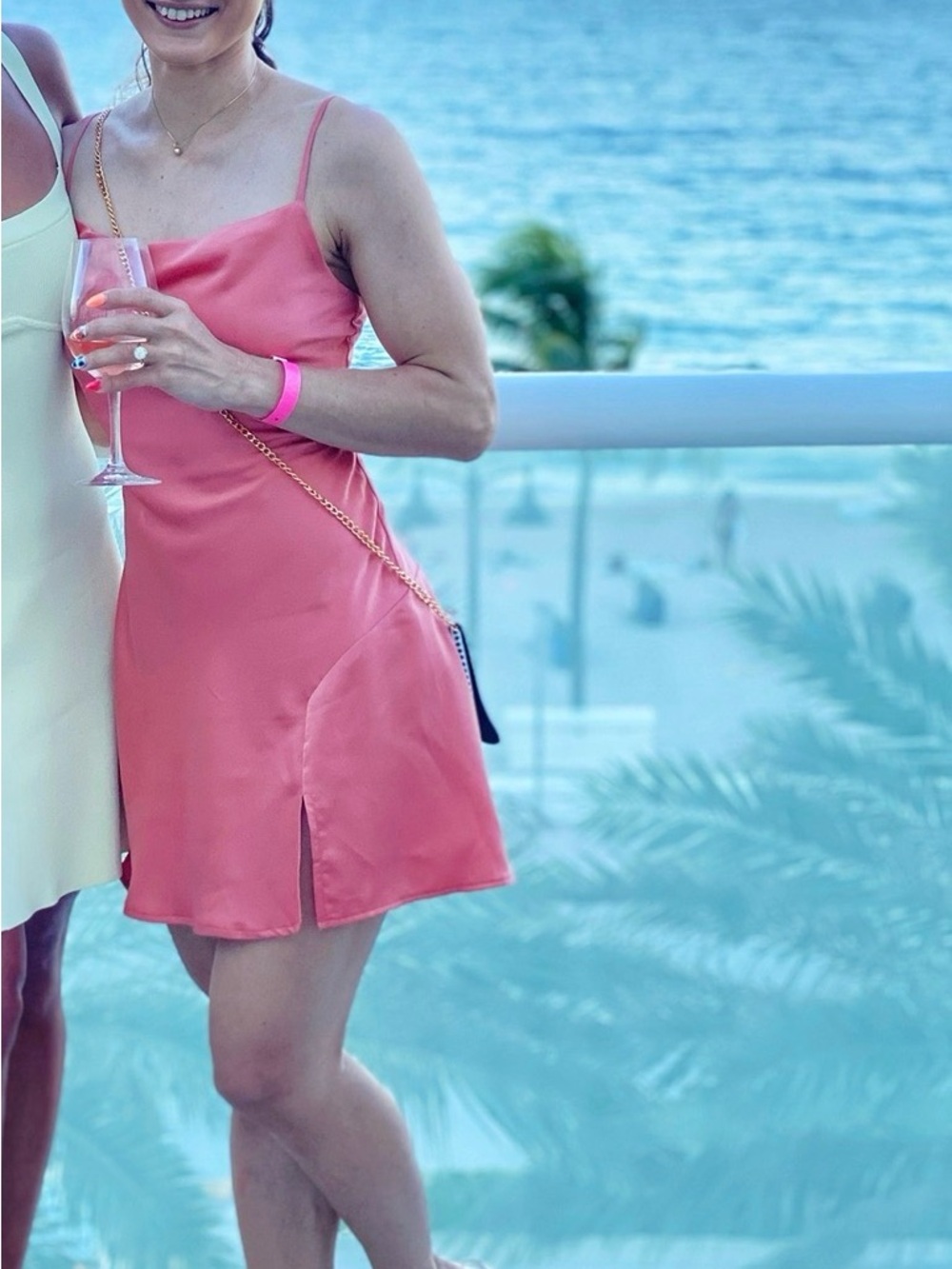 ASTR the Label Satin Cowl Neck Mini Dress